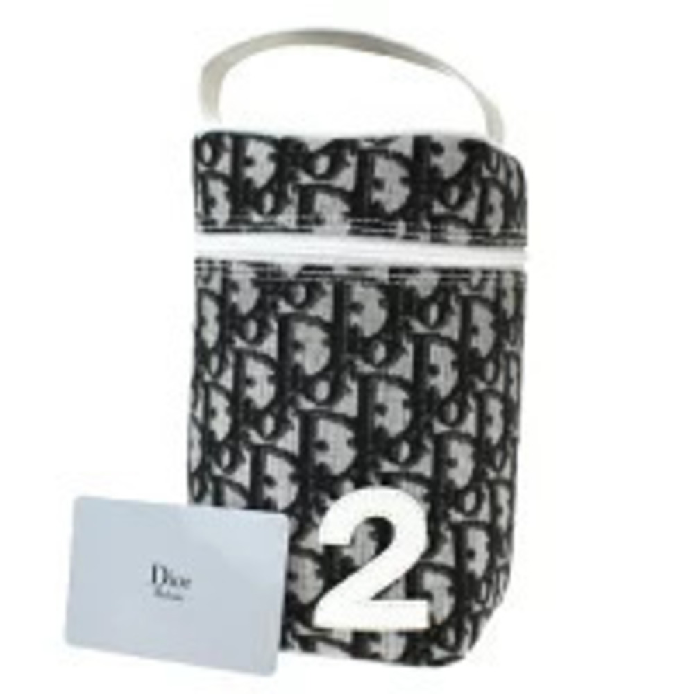 Christian Dior Trotter Handbag Black Leather